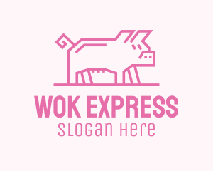 Pink Pig Farm logo design