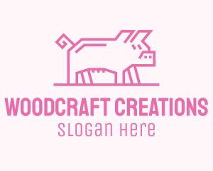 Pink Pig Farm logo design