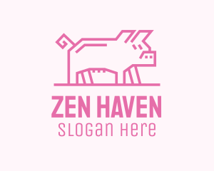 Pink Pig Farm logo design