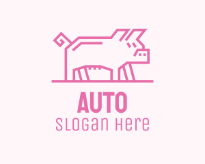 Pink Pig Farm logo design