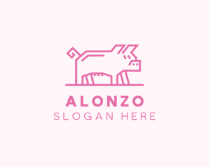 Pink Pig Farm logo design