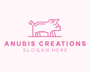 Pink Pig Farm logo design