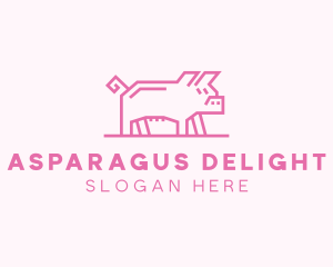 Pink Pig Farm logo design