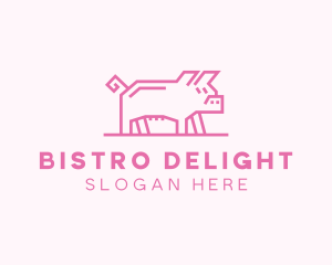 Pink Pig Farm logo design