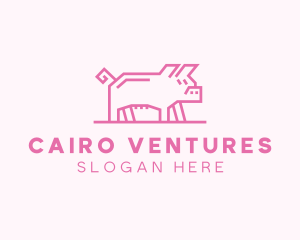 Pink Pig Farm logo design