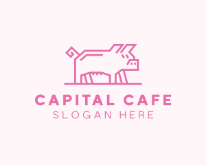 Pink Pig Farm logo design