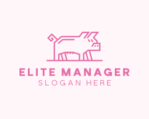 Pink Pig Farm logo design