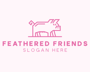 Pink Pig Farm logo design