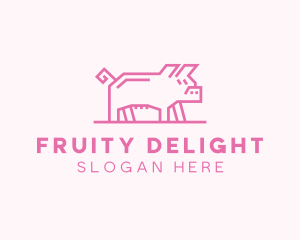 Pink Pig Farm logo design