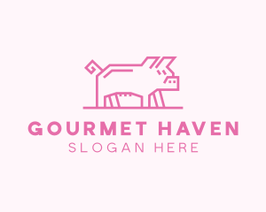 Pink Pig Farm logo design