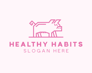 Pink Pig Farm logo design