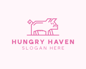 Pink Pig Farm logo design