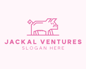 Pink Pig Farm logo design