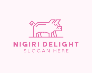 Pink Pig Farm logo design