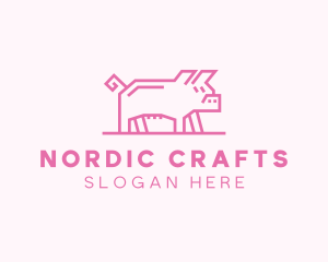 Pink Pig Farm logo design