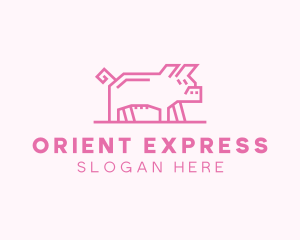 Pink Pig Farm logo design