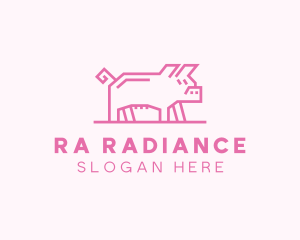 Pink Pig Farm logo design