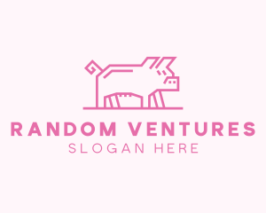 Pink Pig Farm logo design