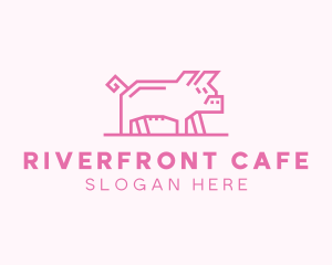 Pink Pig Farm logo design