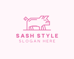 Pink Pig Farm logo design