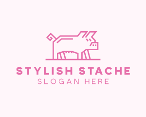 Pink Pig Farm logo design