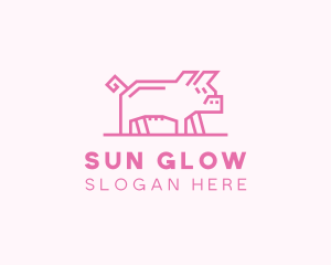 Pink Pig Farm logo design