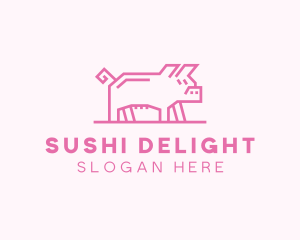 Pink Pig Farm logo design