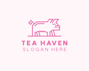 Pink Pig Farm logo design