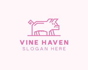 Pink Pig Farm logo design