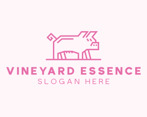 Pink Pig Farm logo design