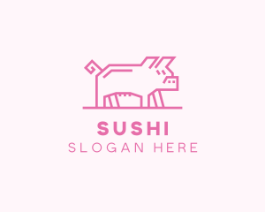 Pink Pig Farm logo design