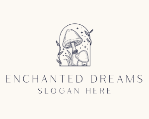 Enchanted - Wild Magic Mushroom logo design