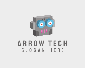 Tech Robot Head  logo design