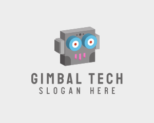 Tech Robot Head  logo design