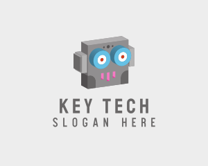 Tech Robot Head  logo design