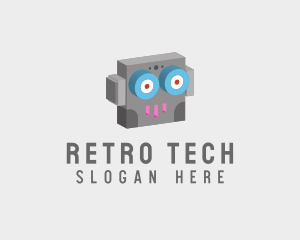 Tech Robot Head  logo design