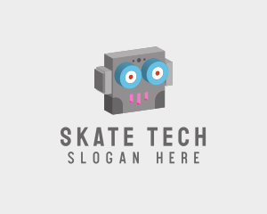 Tech Robot Head  logo design