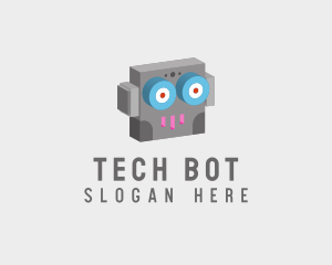 Tech Robot Head  logo design