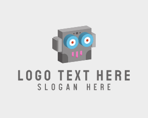 Chatbot - Tech Robot Head logo design