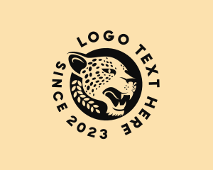 Namibia - Wild Cheetah Animal logo design