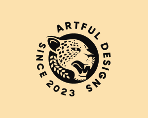 Wild Cheetah Animal  logo design