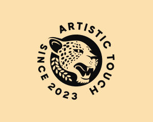 Wild Cheetah Animal  logo design