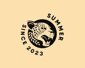 Wild Cheetah Animal  logo design