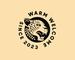 Wild Cheetah Animal  logo design