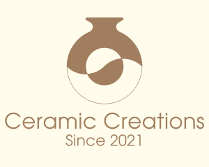 Ceramic - Brown Contemporary Vase logo design