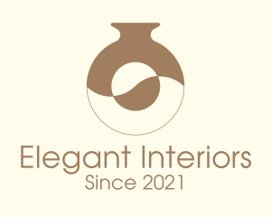 Brown Contemporary Vase logo design