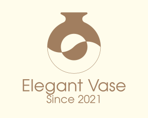 Vase - Brown Contemporary Vase logo design