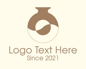 Vase - Brown Contemporary Vase logo design