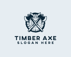 Lumberjack - Axe Lumberjack Carpentry logo design