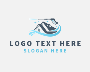 Clean - Pressure Washer House Cleaning logo design